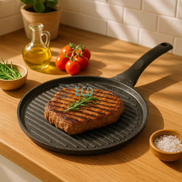 Сковорідка гриль 27см мармурове антипригарне покриття Ed ... Сковорідка гриль 27см мармурове антипригарне покриття Ed ...