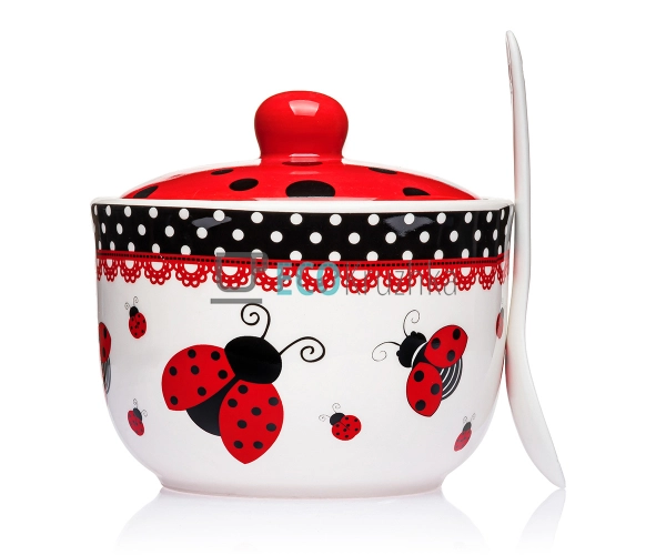 Цукорниця з ложкою 450 мл Божа корівка 11х7,5см EK2242-1 ... Цукорниця з ложкою 450 мл Божа корівка 11х7,5см EK2242-1 ...