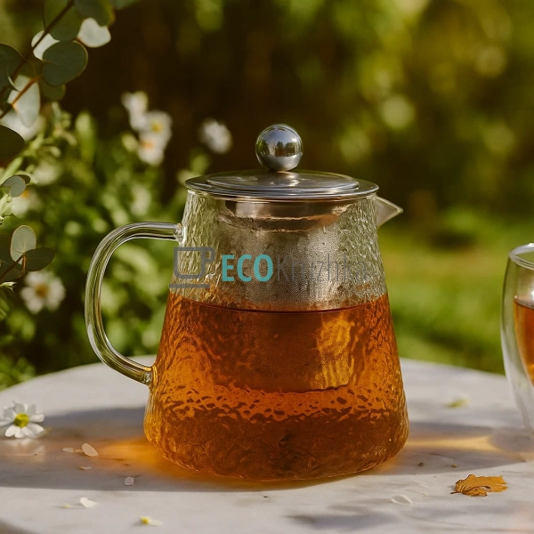 Чайник для заварювання скляний Ребристий 450 мл Edenberg ...