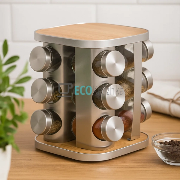 Набір для спецій карусель 360⁰ на 12 ємностей Edenberg E ... Набір для спецій карусель 360⁰ на 12 ємностей Edenberg E ...