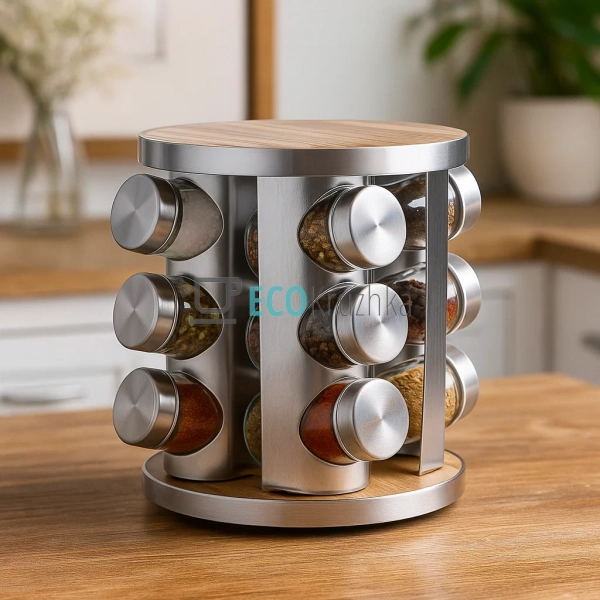 Набір для спецій карусель 360⁰ на 12 ємностей Edenberg E ...