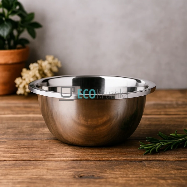 Глибока тарілка-миска з нержавіючої сталі 20x9,2 см Eden ...