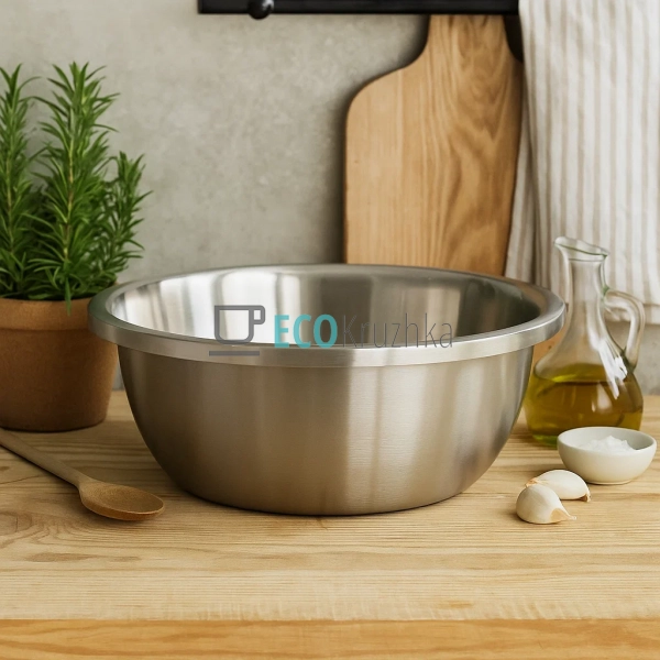 Глибока тарілка-миска з нержавіючої сталі 40x15,5 см Ede ...