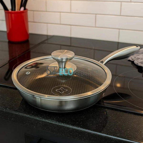 Глибока сковорода нержавіюча професійна з кришкою 20 х 4 ... Глибока сковорода нержавіюча професійна з кришкою 20 х 4 ...