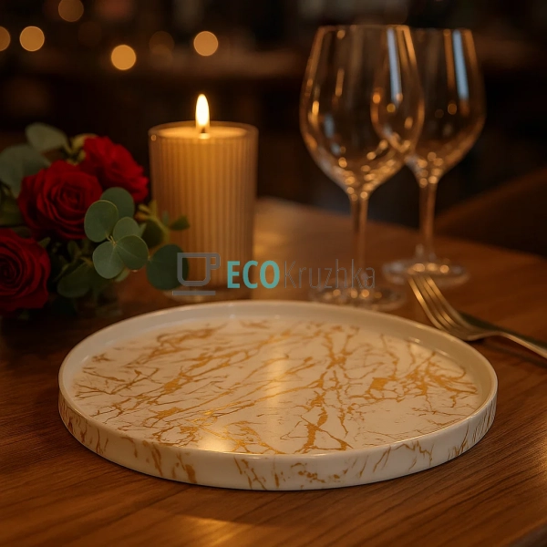 Блюдо сервірувальне 28 см порцелянове Мармурова Розкіш Б ... Блюдо сервірувальне 28 см порцелянове Мармурова Розкіш Б ...