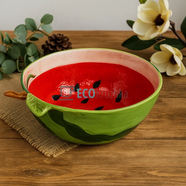 Керамічний салатник "Watermelon", 3 л, 30x23.8x10 см, мо ... Керамічний салатник "Watermelon", 3 л, 30x23.8x10 см, мо ...