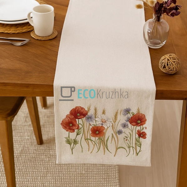 Ранер гобеленовий на стіл Маки 45 х 140 см (1306NA-45RUN ...