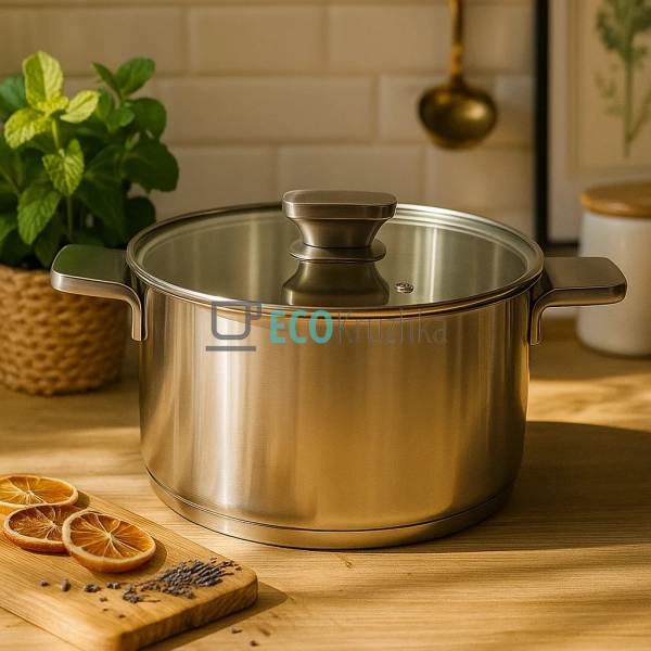 Каструля нержавіюча 5.7л професійна з кришкою Maestro MR ... Каструля нержавіюча 5.7л професійна з кришкою Maestro MR ...