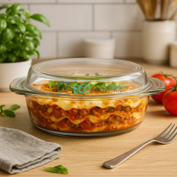 Каструля боросилікатного скла, 2.5 л з прозорою кришкою ... Каструля боросилікатного скла, 2.5 л з прозорою кришкою ...