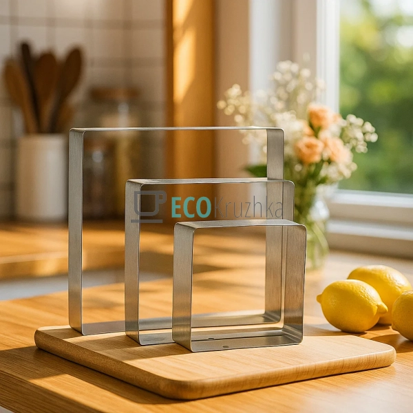 Набір форм для випікання тортів, 3 шт, квадратна форма ( ...