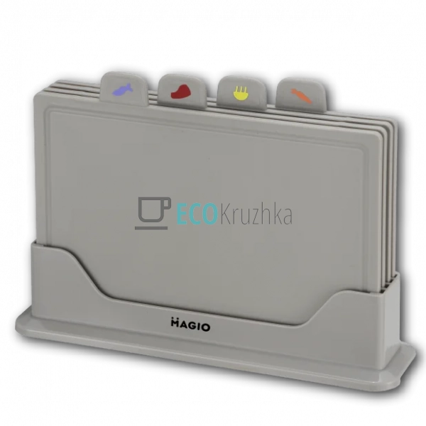 Набір обробних дощок MAGIO (4 дошки + підставка) MG‑1132 Набір обробних дощок MAGIO (4 дошки + підставка) MG‑1132