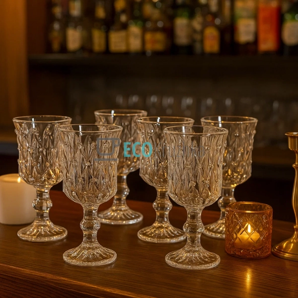 Келихи для вина зі скла 6 шт Glassware 200мл Прозорий EK ... Келихи для вина зі скла 6 шт Glassware 200мл Прозорий EK ...