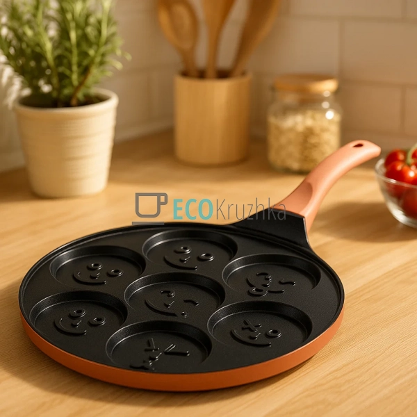 Сковорідка для млинців 26 см смайли для індукційної плит ...