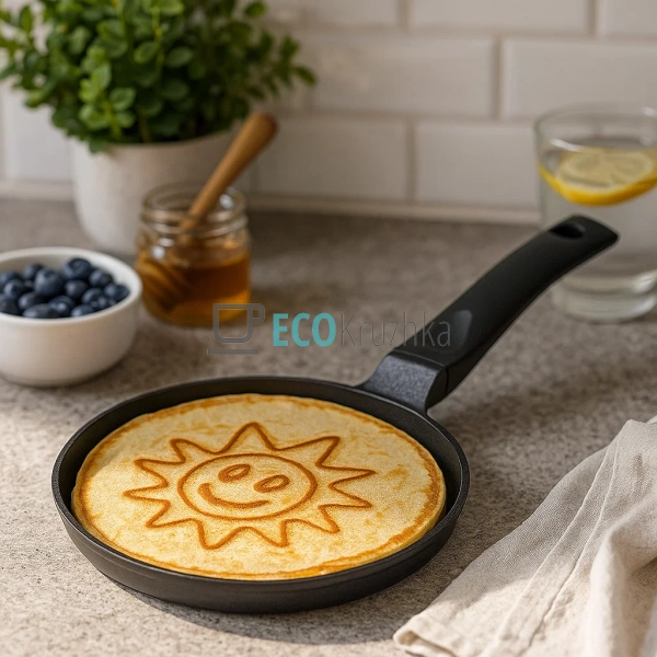 Сковорідка для млинців 18 см Смайлик Kamille KM-4217