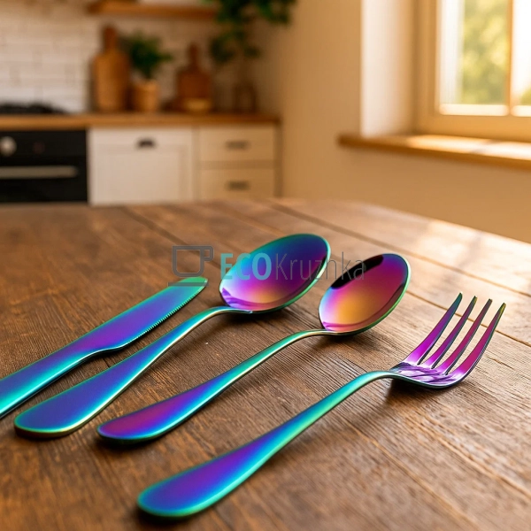 Набір столових приладів 24 предмети Різнобарвний EK1421r ... Набір столових приладів 24 предмети Різнобарвний EK1421r ...