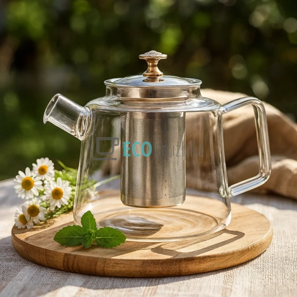 Чайник 1100 мл для заварювання скляний Оfenbach 100617L Чайник 1100 мл для заварювання скляний Оfenbach 100617L