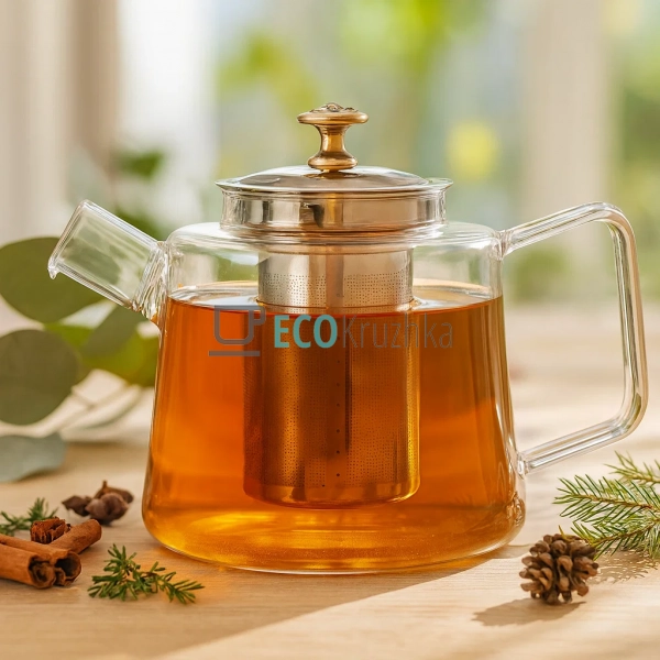 Чайник 1100 мл для заварювання скляний Оfenbach 100617L Чайник 1100 мл для заварювання скляний Оfenbach 100617L