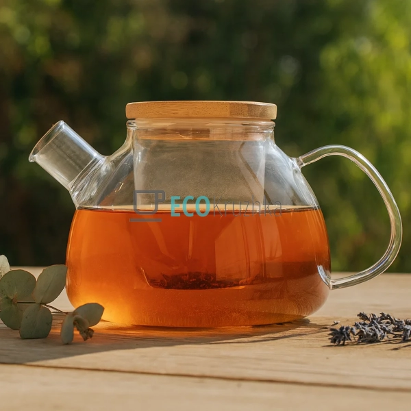 Заварник з скляним ситом 1000 мл, боросилікатне скло Ard ...