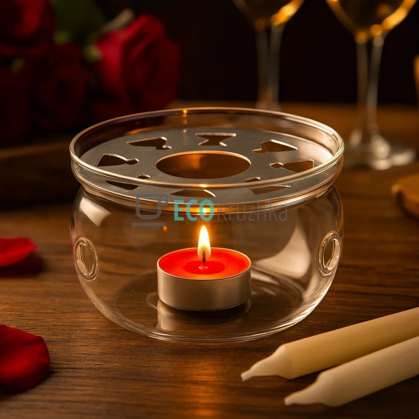 Підставка для заварника зі свічкою, 12,5 х 6,4 см, борос ...