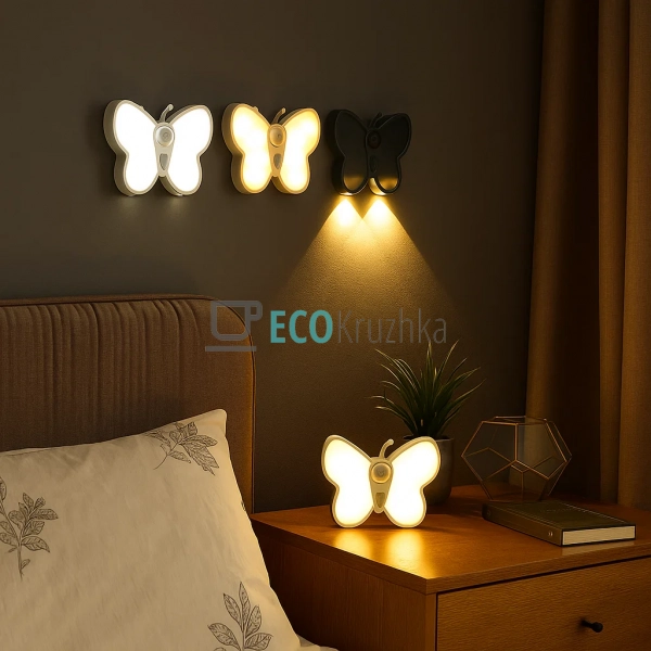 Світильник‑нічник “Метелик” з датчиком руху (JU-3118) Світильник‑нічник “Метелик” з датчиком руху (JU-3118)