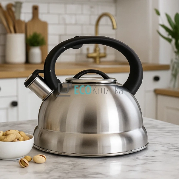 Чайник 3 л з нержавіючої сталі зі свистком і нейлонової ... Чайник 3 л з нержавіючої сталі зі свистком і нейлонової ...