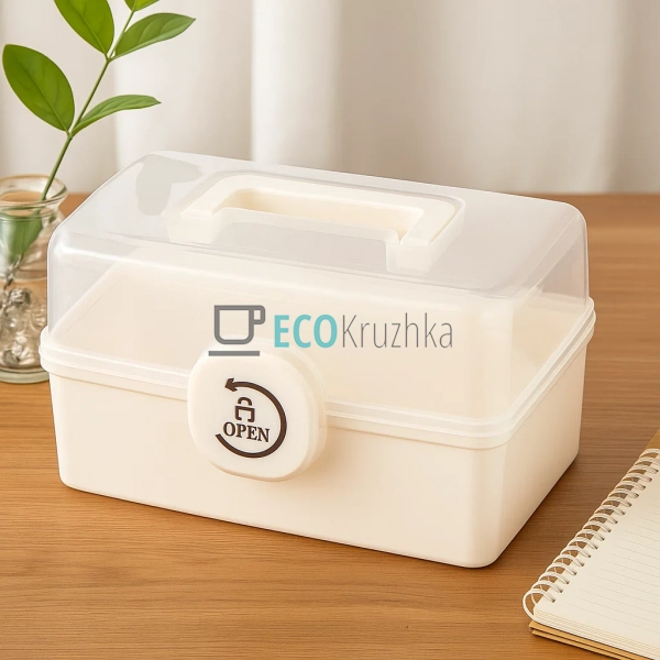 Пластиковий органайзер‑аптечка для ліків 28×15×14 см (JU ...