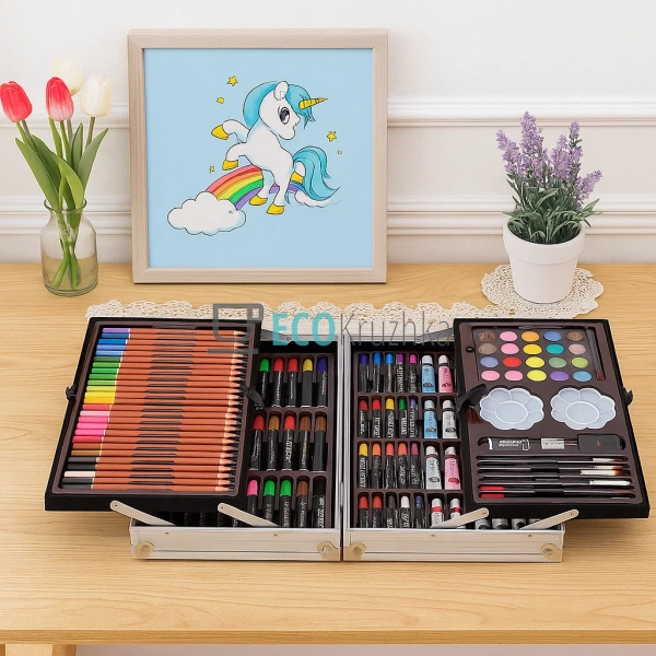 Набір для малювання і творчості 145 предметів в металеві ... Набір для малювання і творчості 145 предметів в металеві ...