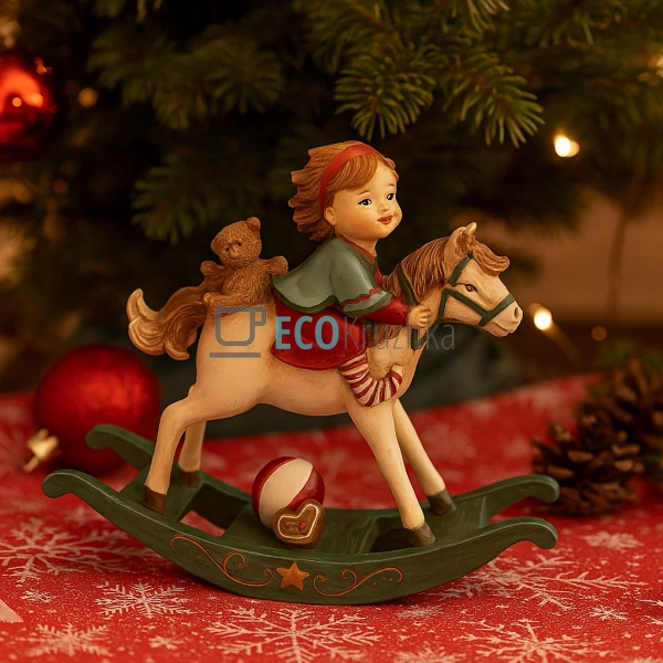 Декоративна фігурка «Дівчинка на гойдалці‑конячці» 15,5× ... Декоративна фігурка «Дівчинка на гойдалці‑конячці» 15,5× ...