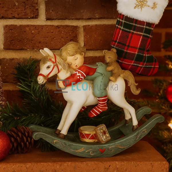 Декоративна фігурка «Хлопчик на гойдалці-конячці», 19×5, ... Декоративна фігурка «Хлопчик на гойдалці-конячці», 19×5, ...