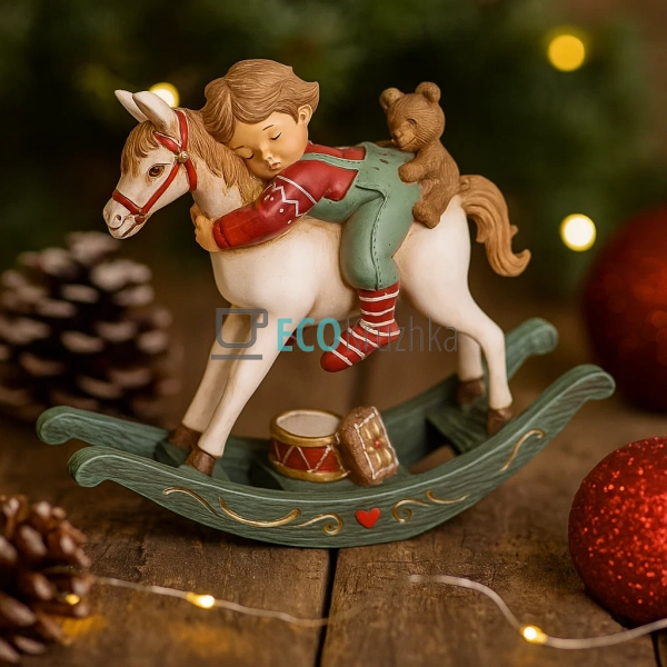 Декоративна фігурка «Хлопчик на гойдалці-конячці», 19×5, ... Декоративна фігурка «Хлопчик на гойдалці-конячці», 19×5, ...