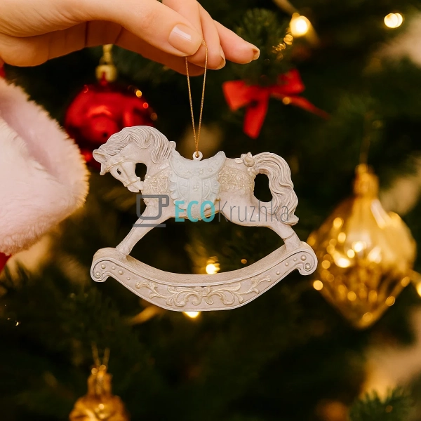 Декоративна фігурка‑підвіска «Конячка» сірий 11,5 см (K0 ... Декоративна фігурка‑підвіска «Конячка» сірий 11,5 см (K0 ...