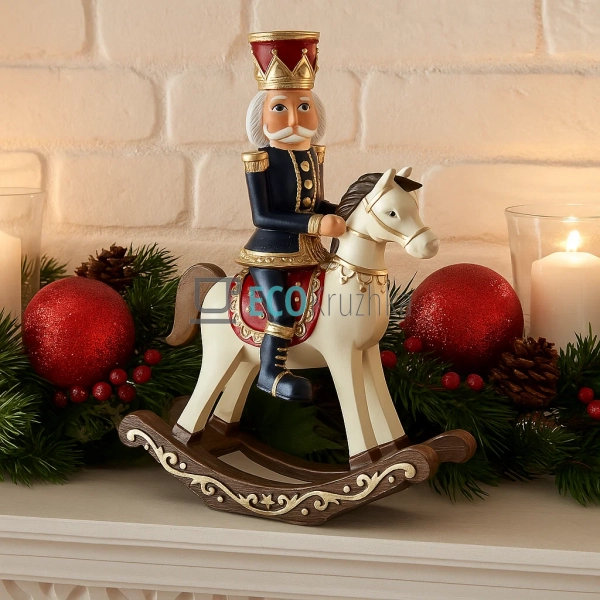 Декоративна статуетка‑фігура «Лускунчик на коні» 25 см с ... Декоративна статуетка‑фігура «Лускунчик на коні» 25 см с ...