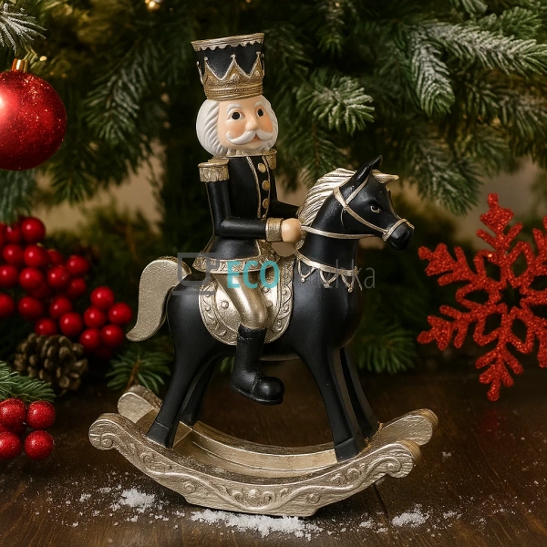 Декоративна статуетка‑фігура «Лускунчик на коні» 25 см ч ... Декоративна статуетка‑фігура «Лускунчик на коні» 25 см ч ...
