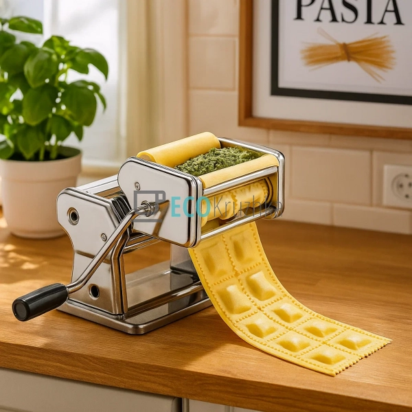 Ручна машинка для локшини 3 в 1 з насадкою для равіолі ( ... Ручна машинка для локшини 3 в 1 з насадкою для равіолі ( ...