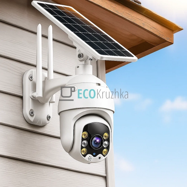 Вулична WiFi IP‑камера V380 3 Мп з сонячною батареєю (JU ... Вулична WiFi IP‑камера V380 3 Мп з сонячною батареєю (JU ...