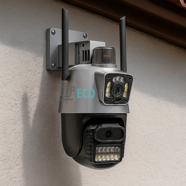 Вулична поворотна WiFi IP‑камера V380‑V21 8 МП з сиреною ... Вулична поворотна WiFi IP‑камера V380‑V21 8 МП з сиреною ...