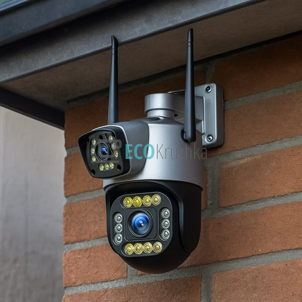 Камера відеоспостереження V380 V10 Wi‑Fi 2 об’єктиви 4MP ... Камера відеоспостереження V380 V10 Wi‑Fi 2 об’єктиви 4MP ...