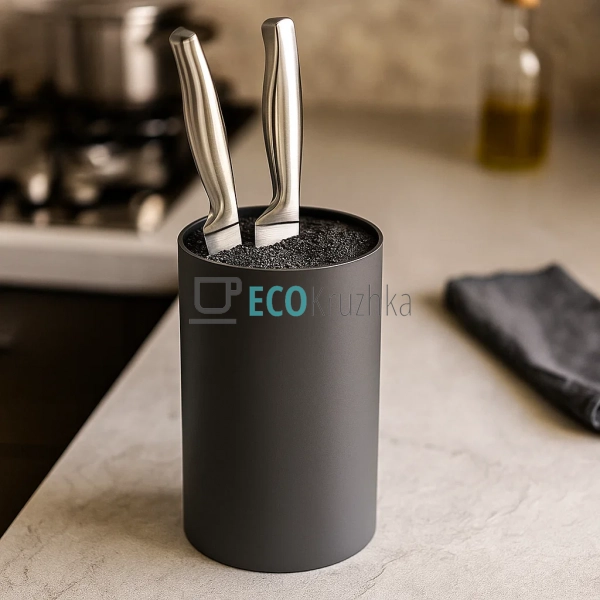 Підставка для ножів кругла 18 х 11 см з наповнювачем Кор ...