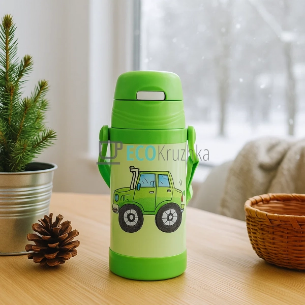 Термокружка Maestro Автомобіль 350 мл зелений MR‑1640‑35 ...