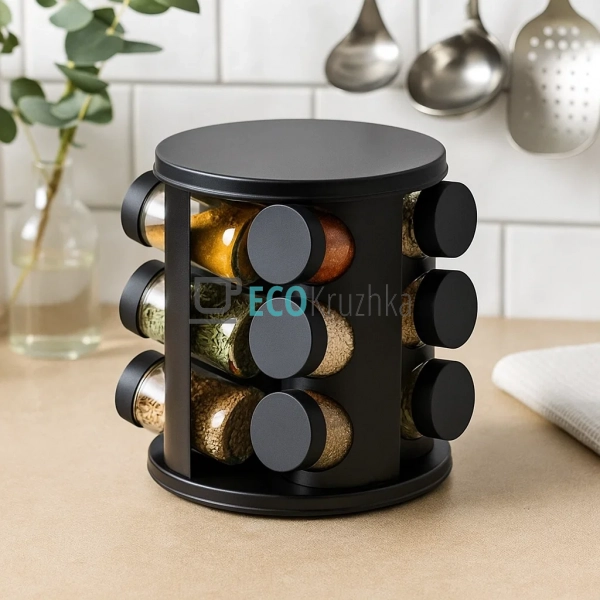 Набір ємностей для спецій Maestro 12 шт чорний MR‑1725‑B ... Набір ємностей для спецій Maestro 12 шт чорний MR‑1725‑B ...