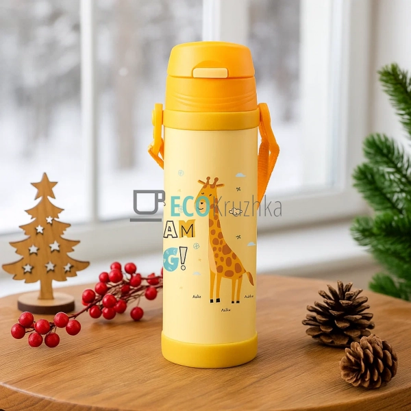 Термокружка Maestro Жираф 500 мл жовтий MR-1640-50-D