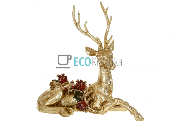Золота декоративна фігура олень з гранатами 60×29×57 см ... Золота декоративна фігура олень з гранатами 60×29×57 см ...