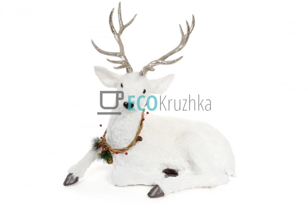 Декоративна фігура Олень 72 см білий (815-103) Декоративна фігура Олень 72 см білий (815-103)