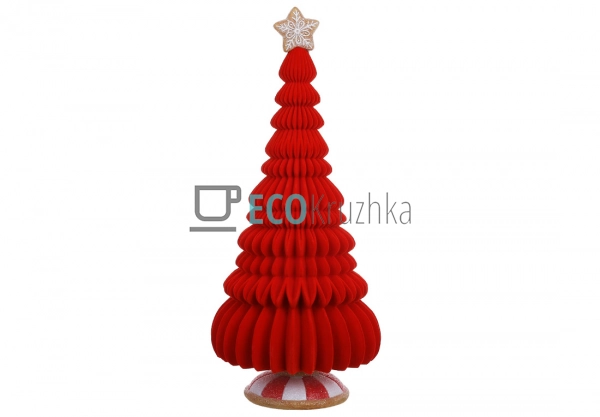 Декоративна пряниково-зефірна ялинка з флоком 23 х 23 х ... Декоративна пряниково-зефірна ялинка з флоком 23 х 23 х ...