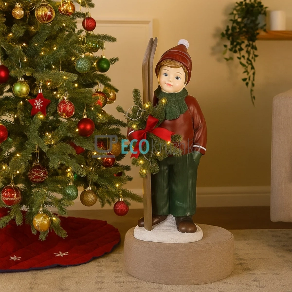 Декоративна LED фігура Хлопчик з лижами 47 см (838-501) Декоративна LED фігура Хлопчик з лижами 47 см (838-501)