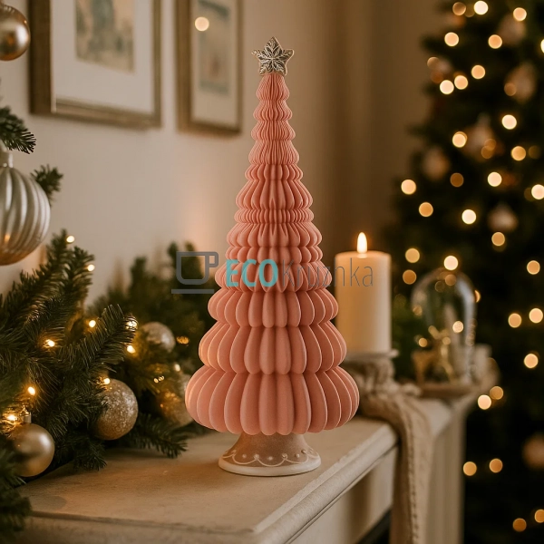 Декоративна пряниково-зефірна ялинка з флоком 23 х 23 х ... Декоративна пряниково-зефірна ялинка з флоком 23 х 23 х ...