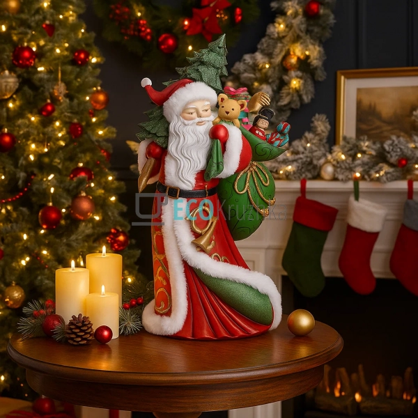 Фігурка Санта Клауса з мішком подарунків 52.5 см (838-34 ... Фігурка Санта Клауса з мішком подарунків 52.5 см (838-34 ...