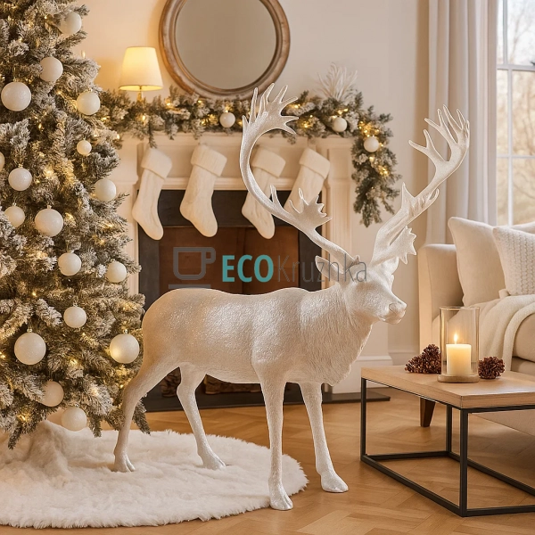 Декоративна фігура Лось 102 см білий (430-001) Декоративна фігура Лось 102 см білий (430-001)