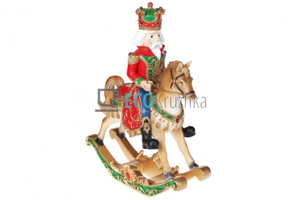 Новорічна декоративна статуетка Лускунчик на коні 39 см ... Новорічна декоративна статуетка Лускунчик на коні 39 см ...