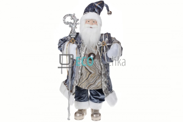 Новорічна фігура Санта 60 см сіро-блакитний (845-210) Новорічна фігура Санта 60 см сіро-блакитний (845-210)